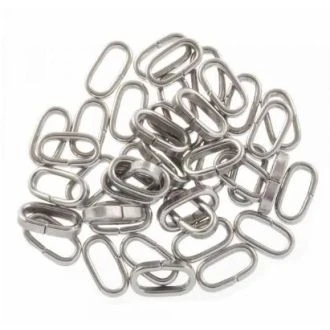 Stainless Steel Buigringen (13 x 7 mm) Antiek Zilver (50 Stuks) van DB Y2278