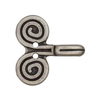 Grote sier haak en oog sluiting 25mm van UNION KNOPF 57009 57010