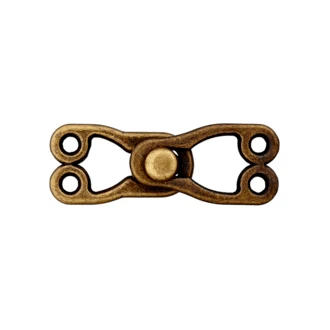 Metalen ovalen haak en oog sluiting 25mm van UNION KNOPF 500273