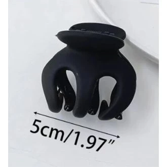 Haarklem zwarte matte drie tanden