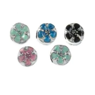 Metalen Enamel Kralen Groot Gat (12 x 9 mm) van DB K586 