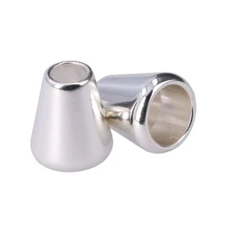 Koordeinde kegel Zilver 5mm MT018961