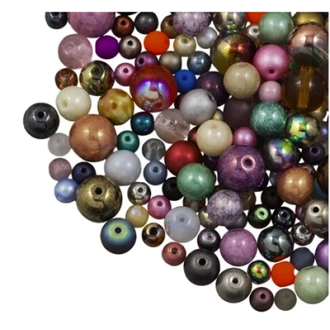 Kralenmix - DQ Glaskralen (Diverse maten) Mix Color (50 Gram) van DB CE1527