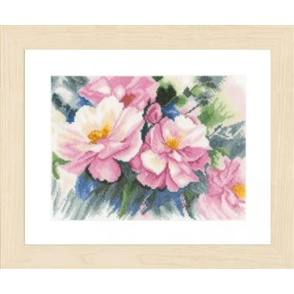 Kruissteek borduurpakket Beautiful Roses 26x19cm van LANARTE PN-0149996