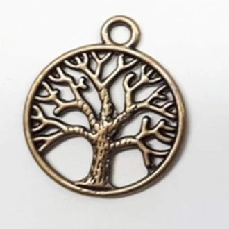 Levensboom hanger brons 20mm 19-F015