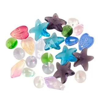 Bedelmix Glas (8.7 - 14.5 x 5.7 - 14.5 mm) Mix Color (24 Stuks) DB M061