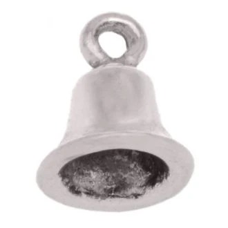 Bedel Bel (11 x 9 mm) antiek zilver M972