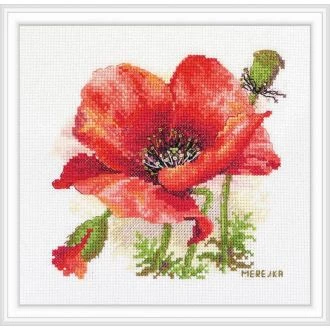 Borduurpakket Red Poppy van STITCHCOMPANY mer-k187