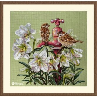 Among the lilies kruissteek borduursteek van STITCHCOMPANY mer-k229