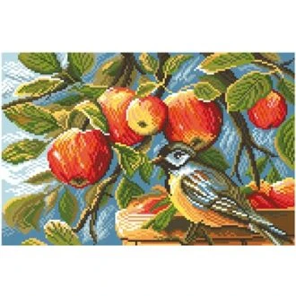 In An Apple Garden kruissteek bedrukt borduur gobelin 19x29cm van STITCHCOMPANY MP-1179