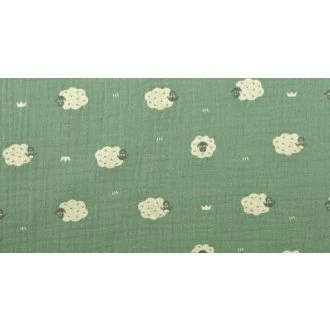 Hydrofiel met schaapjes 100% katoen 135cm breed van WOUTERS mp-132