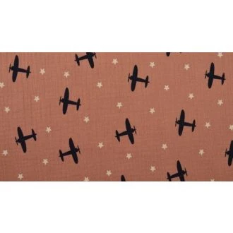 Hydrofiel met vliegtuigen 100% katoen 135cm breed van WOUTERS mp-138