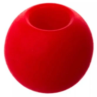 Ronde kunststof kraal 12x10mm rood PC MT021340