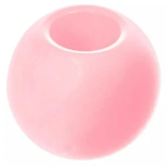 Ronde kunststof kraal 12x10mm pastel roze PC MT021343