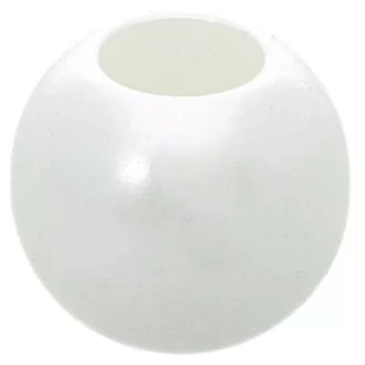 Ronde imitatie parel kraal 15x11mm wit PC MT021347
