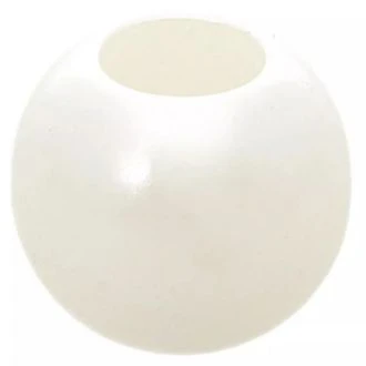 Ronde imitatie parel kraal 15x11mm creme wit PC MT021348