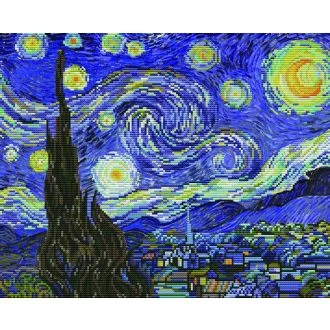 Starry Night - apres Van Gogh borduurpakket STITCHCOMPANY nw-nc650-040