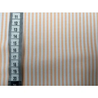 Oranje streepjes stof 100% katoen 150cm breed