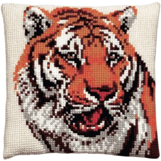 Tijger knoopkussen pakket 40x40cm van PAKO 076.003092