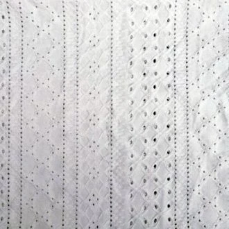 Pattern Embroidery tricot wit 145cm breed KNIPIDEE 16695