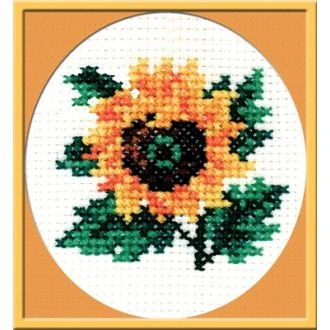 Sunflower voorbedrukt borduurpakket 7x8cm van STITCHCOMPANY pcs-0506