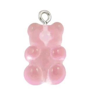 Gummy Bear Resin Hanger (21 x 11 mm) Pink van DB m100