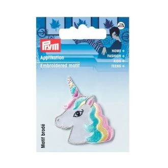 Eenhoorn kop pastel 43x40mm applicatie PRYM-i 923211
