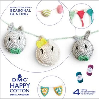 Seasonal Bunting Happy Cotton haakwerkboek 4 van DMC pn-0185017