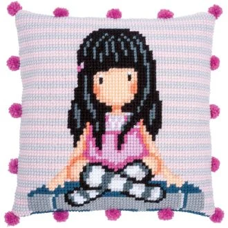 Gorjuss the Words kruissteek borduurpakket kussen van VERVACO pn-0187991