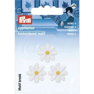 Bloemetjes 20mm wit applicatie PRYM-g 926720