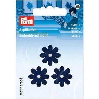 Bloemetjes 20mm donkerblauw applicatie PRYM-g 926727