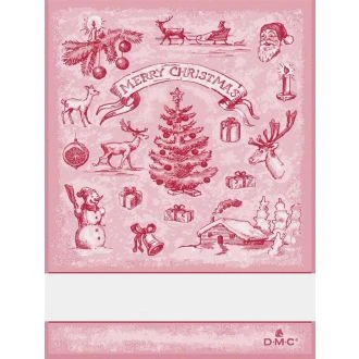 Keukenhandoek Kerstlandschap rood 60x60cm van VERACHTERT 0196824