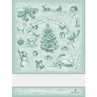 Keukenhandoek Kerstlandschap groen 60x60cm van VERACHTERT 0196824-1