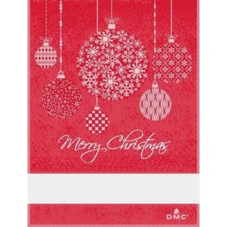 Keukenhanddoek kerstversiering rood 60x80cm DMC PN-0196826-05