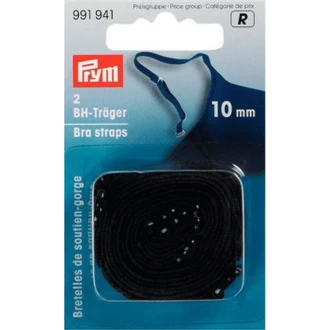 BH schouderbandjes zwart 10mm van PRYM 033.991941