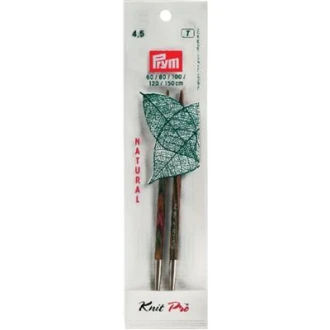 Breinaaldenpunten lang wisselbaar 4,5mm Natural Knit Pro van PRYM 022.223325