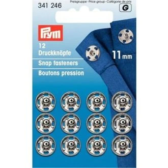 Drukkers 11mm zilver van PRYM 022.341246