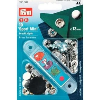 Drukknopen 13mm zilverkleurig van PRYM 022.390501