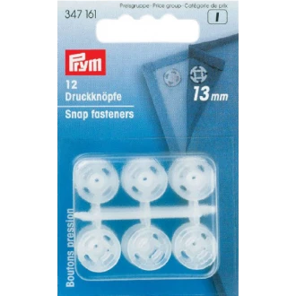 Drukknopen 13mm wit van PRYM 022.347161
