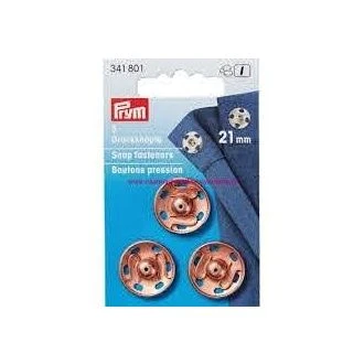 Drukknopen 21mm rozegoud van PRYM 022.341801