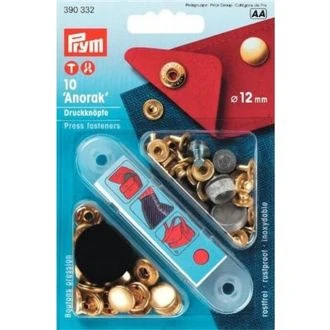 Drukknopen 12mm goudkleurig van PRYM 	022.390332