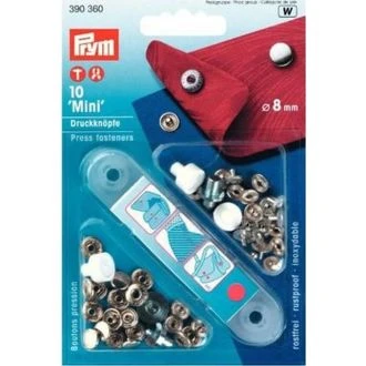 Drukknopen 8mm zilverkleurig van PRYM 022.390360