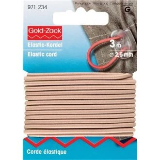 Elastisch koord beige 2,5mm van PRYM 033.971234