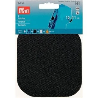 Elleboogstukken zwart 10x11cm van PRYM 033.929291