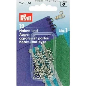 Haken en ogen zilver van PRYM 022.263844
