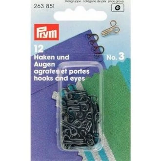 Haken en ogen nr. 3 zwart van PRYM 022.263851