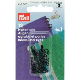 Haken en ogen nr1 zwart van PRYM 022.263849