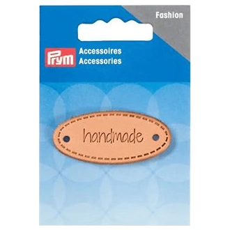 Leren Handmade label ovaal 50x22mm van PRYM 022.403796