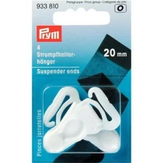 Jarretelhangers wit 20mm van PRYM 033.933810