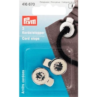 Ronde koordstoppers zilverkleurig van PRYM 022.416670